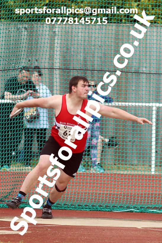 Discus, 2021 NECAA Middlesbrough Open Meting, Sunday, May 9th. Photo: David T. Hewitson/Sports for All Pics
